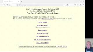 CSCI 161 lab1 week1 (Dave's sections, Spring '22)