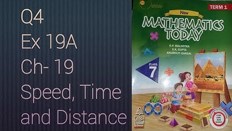 Q4 Ex 19A Speed, time and distance | ICSE Math Class 7 |