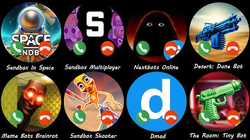 The Room: Tiny Bot,Dmod,Desert: Dune Bot,Nextbots Online,Sandbox Shooter,Sandbox In Space,Sandbox Mu