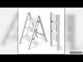 234 Step Ladder Aluminum Lightweight Folding Step Stool Wide AntiSlip Pedal 150kg load Household Of