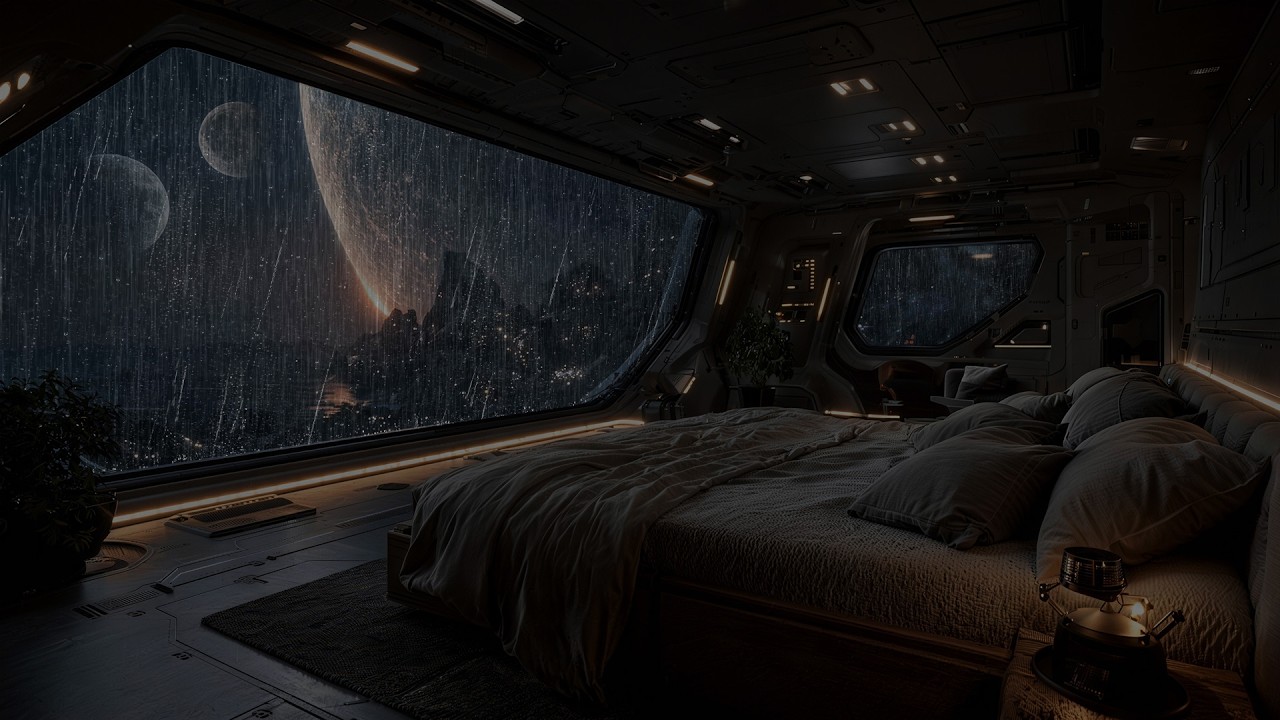 it's raining on the edge of the universe. sleep now.