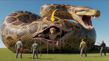 Brave Heroes Save the Monkey’s Life After a Deadly Python Attack 🐍🐒
