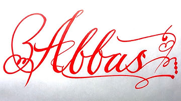 Abbas Name Signature Calligraphy Status | #moderncalligraphy #cursive #YearofYou #abbas @Abbas