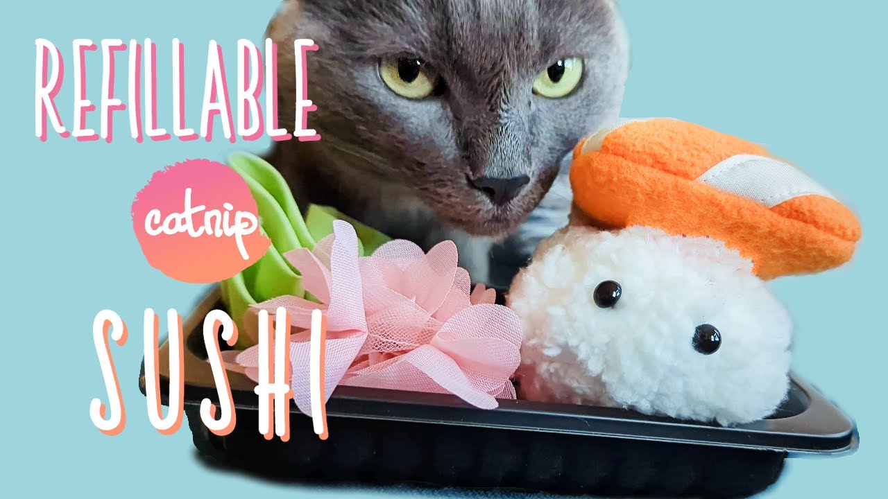 Jellyfish Sushi Door Knob Hanging Catnip Toy
