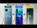 Oppo A15s vs Vivo Y20 vs Realme 7i