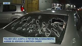 Mulher destrói carro de ex após fim de relacionamento em Porto Velho