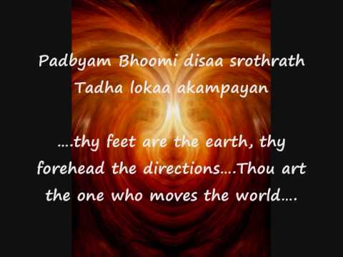 Purusha Suktam   the Source of all   know the essence of  the Vedas