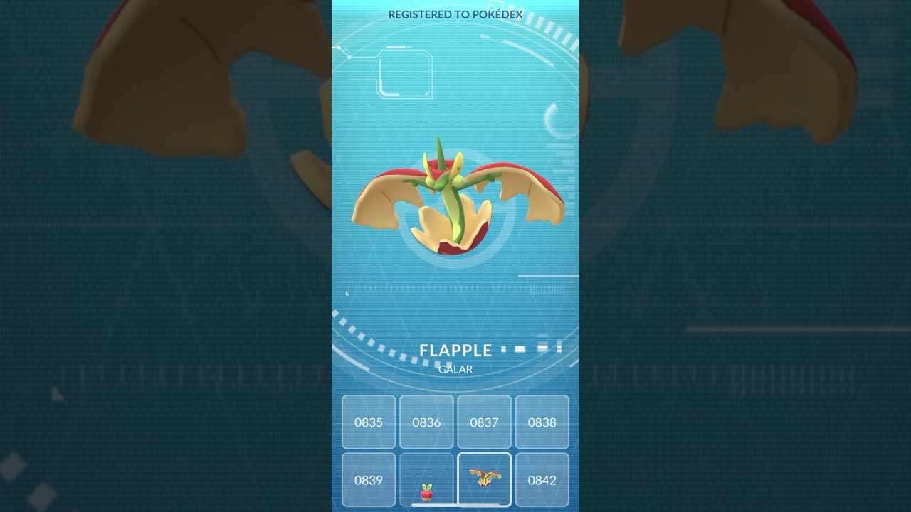 Pokemon GO] New Dex Entry! Full Evolution Line of Applin into Flapple! # pokemongo #applin #flapple - YouTube