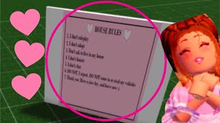 How to make HOUSE RULES for Bloxburg! | Roblox | tutorial