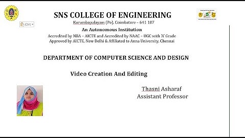 Mastering Film Editing Techniques|Video Creation and Editing|SNS INSTITUTIONS