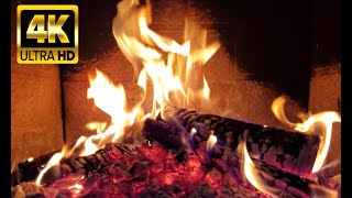 🔥Cozy Fireplace 4K. Fireplace Ambience with Crackling Fire Sounds. Fireplace Burning 4K