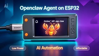 ESP-Claw, openclaw like on Lilygo T-Display-S3. Performance test, 3x speed video. #esp32 #openclaw