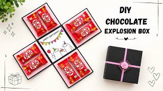 DIY Chocolate Explosion Box🎁|Easy Birthday Gift Idea| Explosion Box Tutorial #diy #giftideas #gift
