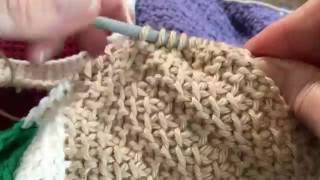 Tunisian Crochet: Afghan Sampler Block 11 (Raised Diagonal)