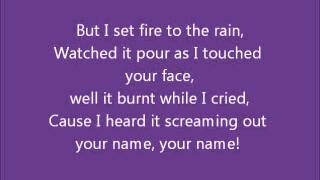 Adele - Set Fire To The Rain LYRICS