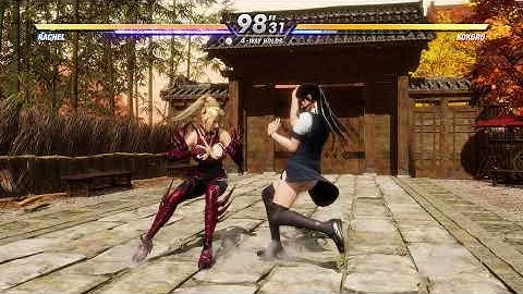 Dead or Alive 6 Rachel vs Kokoro CPU vs CPU AI vs AI (hardest level 8)