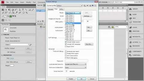FLASH TUTORIAL -  New Document Settings  Navigation
