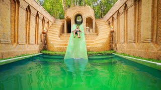 80 Days Built Underground Water Slide Pool and Temple Tunnel