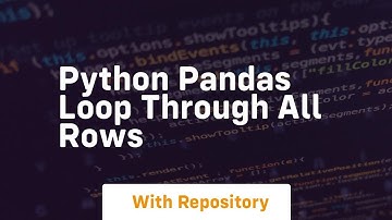 python pandas loop through all rows