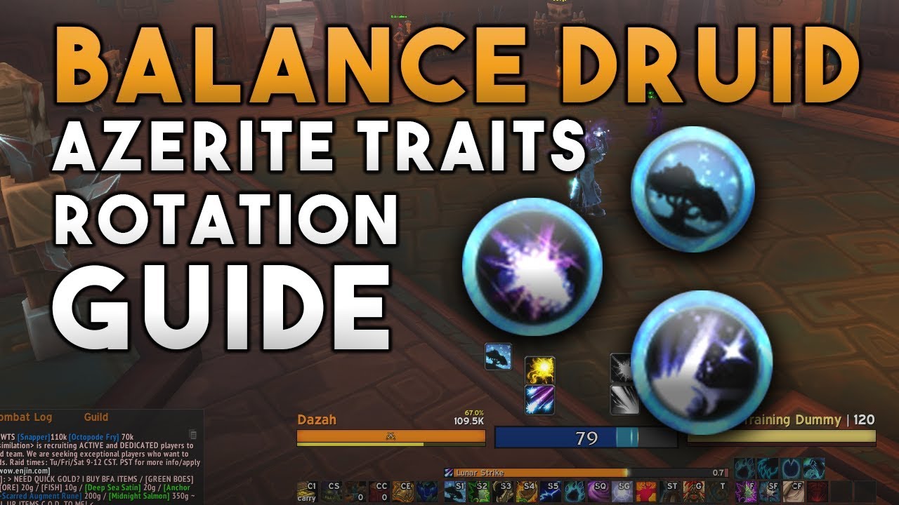 Bfa Balance Druid Azerite Traits Rotation Guide Youtube