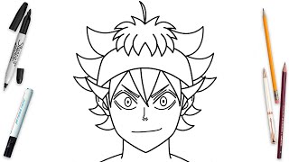 How To Draw Asta Easy Step By Step Black Clover Drawing Tutorial