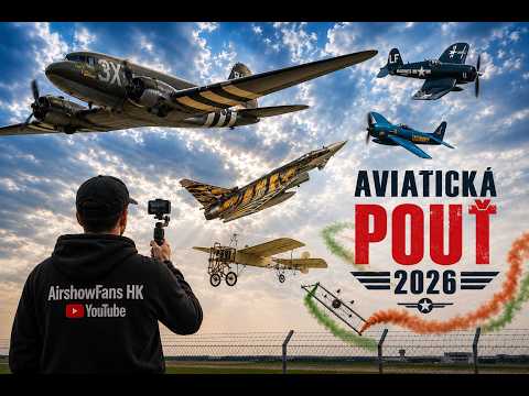 Aviatická pouť Hradec Králové 2026 – Páteční přílety a tréninky (Arrivals / Training Flights)