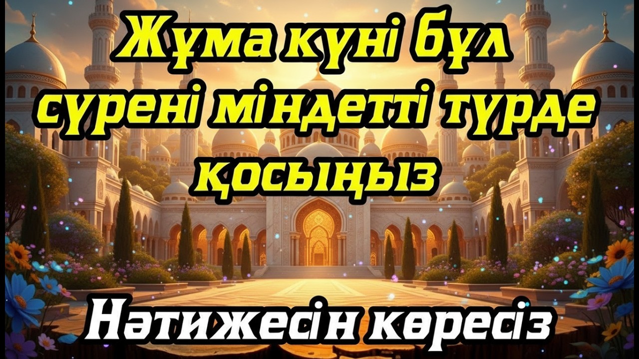 Жұма күні бұл сүрені міндетті түрде қосыңыз. Нәтижесін көресіз #құран