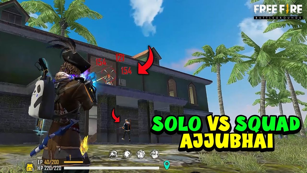 Over Power Solo Vs Squad Gameplay of Ajjubhai | Free Fire Highlights ...