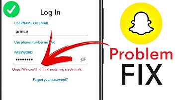 Fix snapchat login problem - Oops we could not find matching credentials