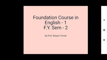 F.Y.B.Com_Sem-2_English_Paragraph Writing_Lecture-2_By Prof. Kalyani Trivedi