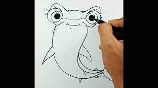 How to draw Cartoon Hammerhead Shark #shorts