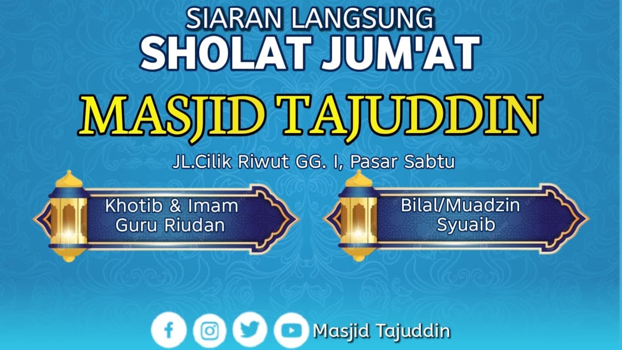 🔴[ LIVE ] Pelaksanaan Ibadah Shalat Jum'at di Masjid Tajuddin Kapuas Selat Hulu