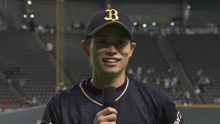 2020年10月30日 オリックス・山岡泰輔投手ヒーローインタビュー