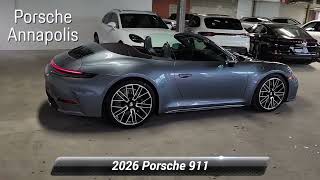 New 2026 Porsche 911 Carrera S Cabriolet, Annapolis, MD PTS292098