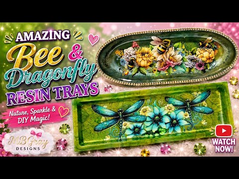 AMAZING Bee & Dragonfly Resin Tray DIYs 🐝✨ So Pretty!