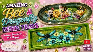 AMAZING Bee & Dragonfly Resin Tray DIYs 🐝✨ So Pretty!