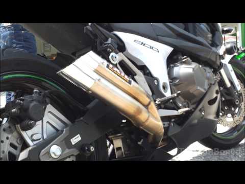 2013 Kawasaki Z800 Double Ixil exhaust - YouTube