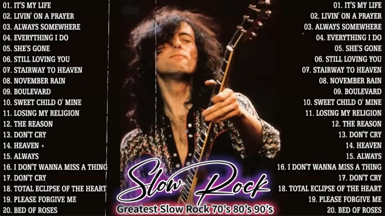 Scorpions, Aerosmith, Bon Jovi, U2, Ledzeppelin - Best Slow Rock Ballads 80s, 90s