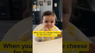 When you try cottage cheese for the first time 🤮 #8monthsold #babyfunny #babyeating #cutebaby When you try cottage cheese for the first time 🤮 #8monthsold #babyfunny #babyeating #cutebaby