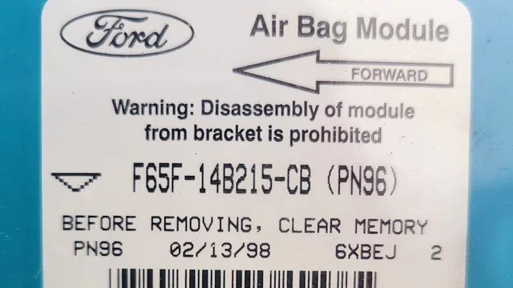 1998 Ford F-150 Airbag Control Module Location and Removal