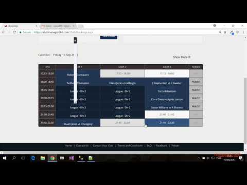 ClubManager365 - Booking System Demo
