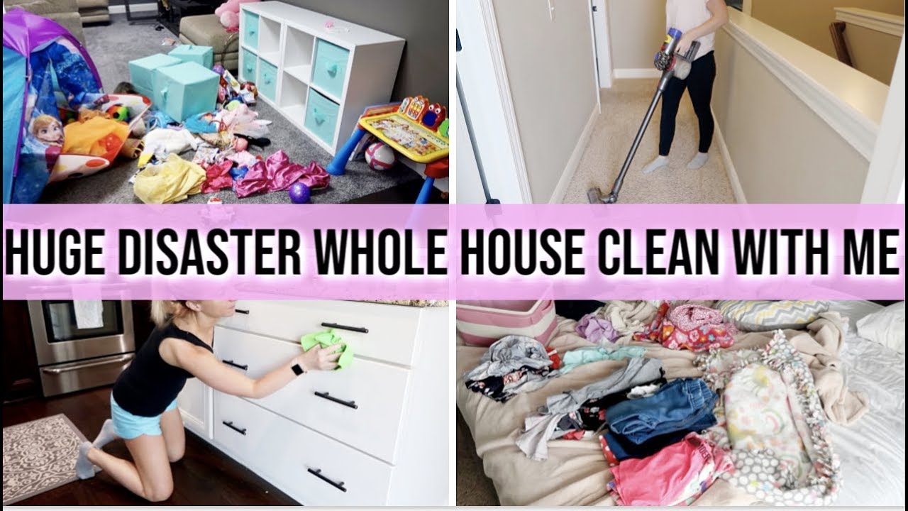 *HUGE COMPLETE DISASTER WHOLE HOUSE CLEAN WITH ME! SUPER MESSY HOUSE