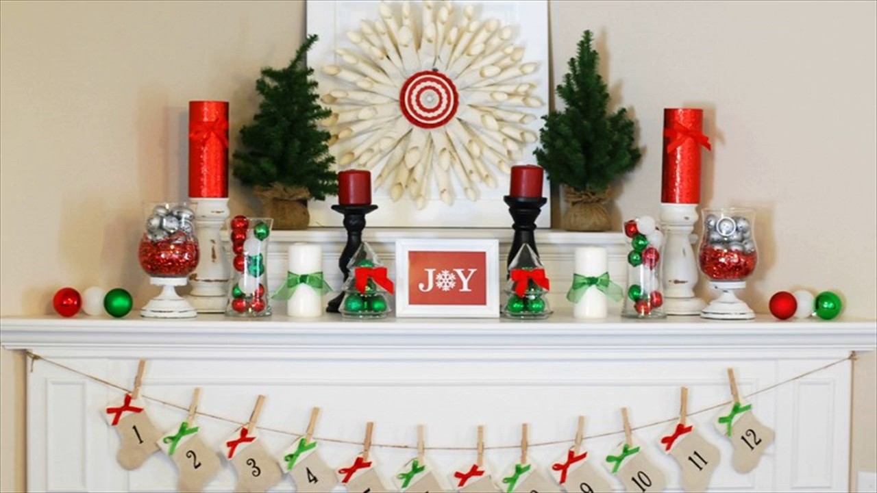 Modern Holiday Mantel Décor