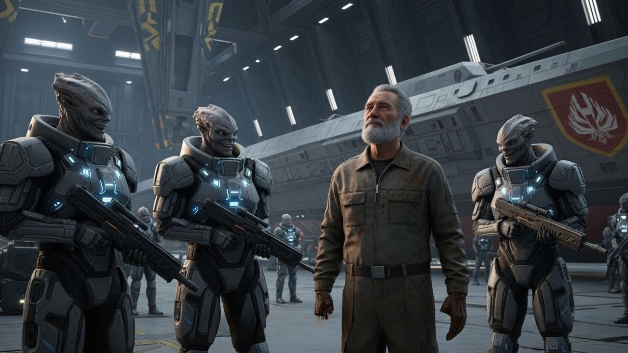 Galactic Marines Asked the Old Human Mechanic His Call Sign — “IRON-13” Made Every Alien Go Silent