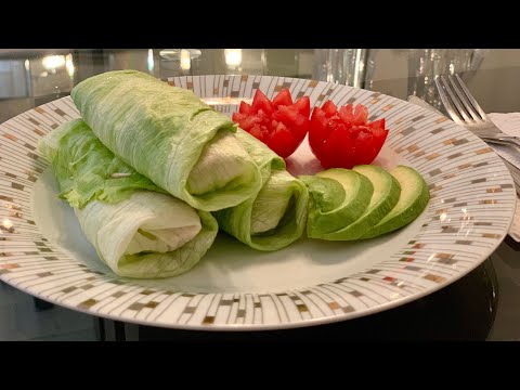 ROLLITOS DE ATÚN EN HOJAS DE LECHUGA DELICIOSOS PREPARADOS CON ❤️