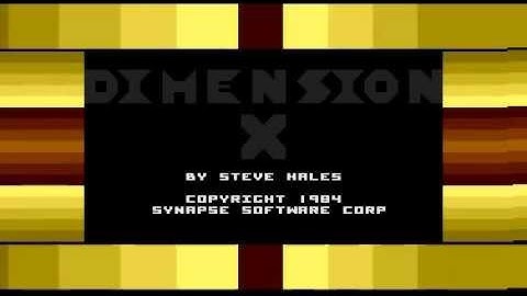 dimension x title screen for Atari 8-bit