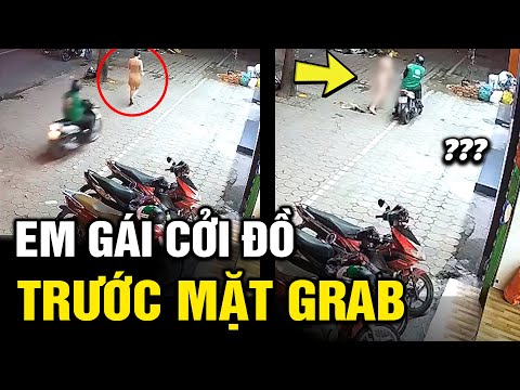 Em gái đang đi bộ, bỗng nhiên dừng lại \