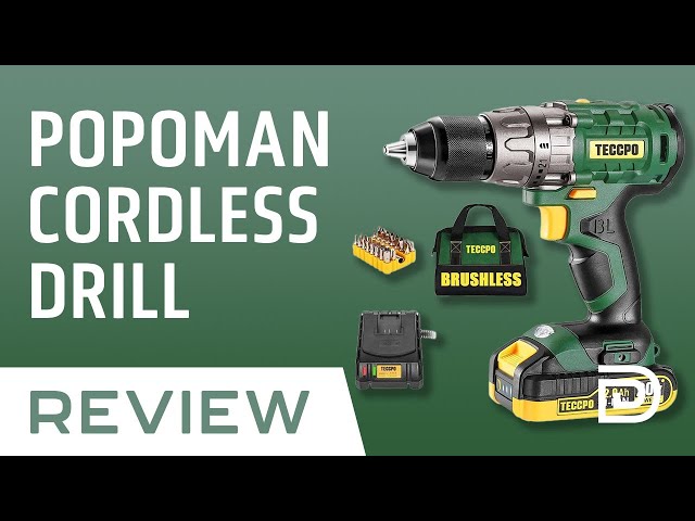 POPOMAN Cordless Drill, 20V MAX 1/2 inch Compact Drill Driver