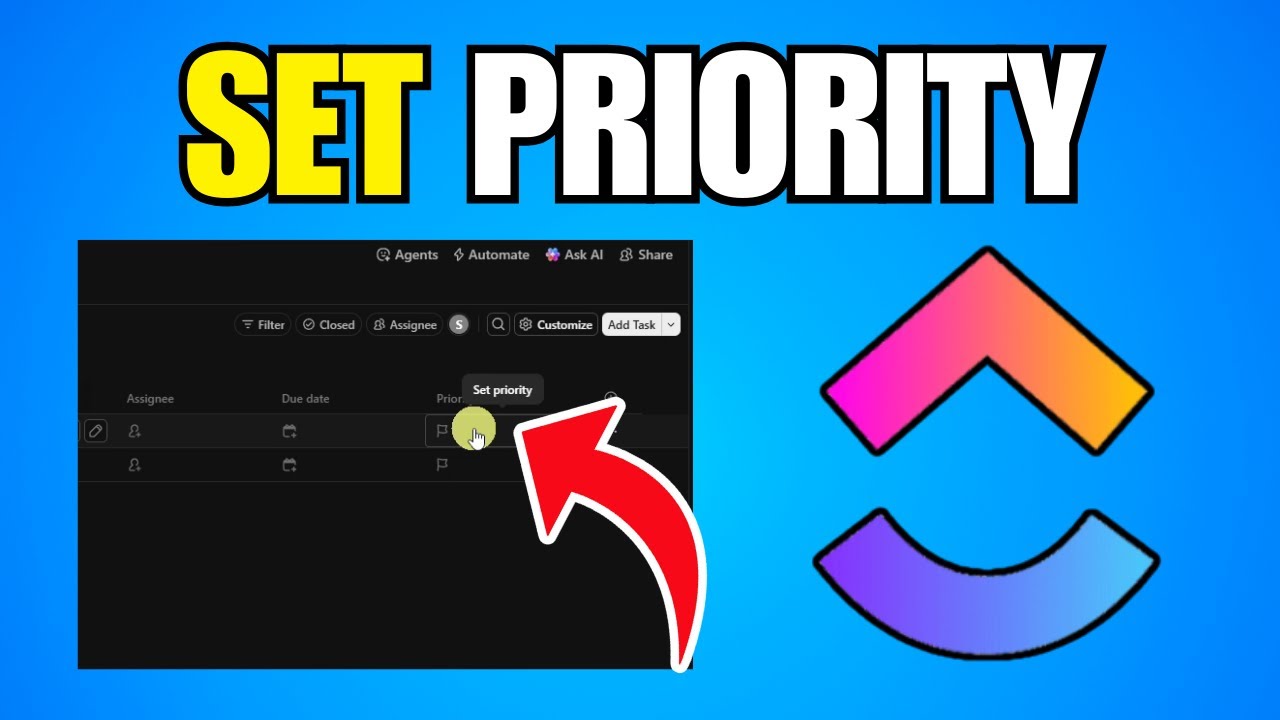How To Set Priority To Tasks In ClickUp (Step By Step Guide) - YouTube