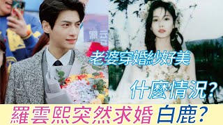 羅雲熙求婚白鹿？一身婚紗美翻了！河邊求婚視頻曝光王鶴棣下場祝福？#娛眾不同 #白鹿 #羅雲熙